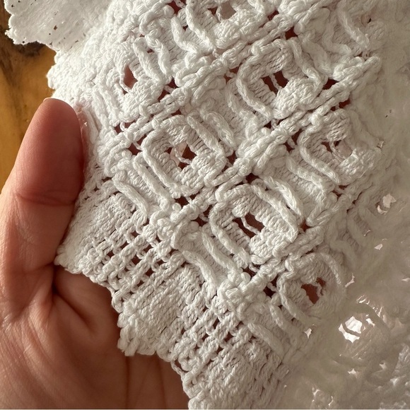 Giocam White Off The Shoulder Summer Vacation Ruffle Top 100% Cotton - Large - Picture 10 of 16